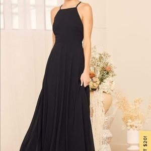Lulu Mythical Kind of Love Black Maxi Dress *New with Tags*
